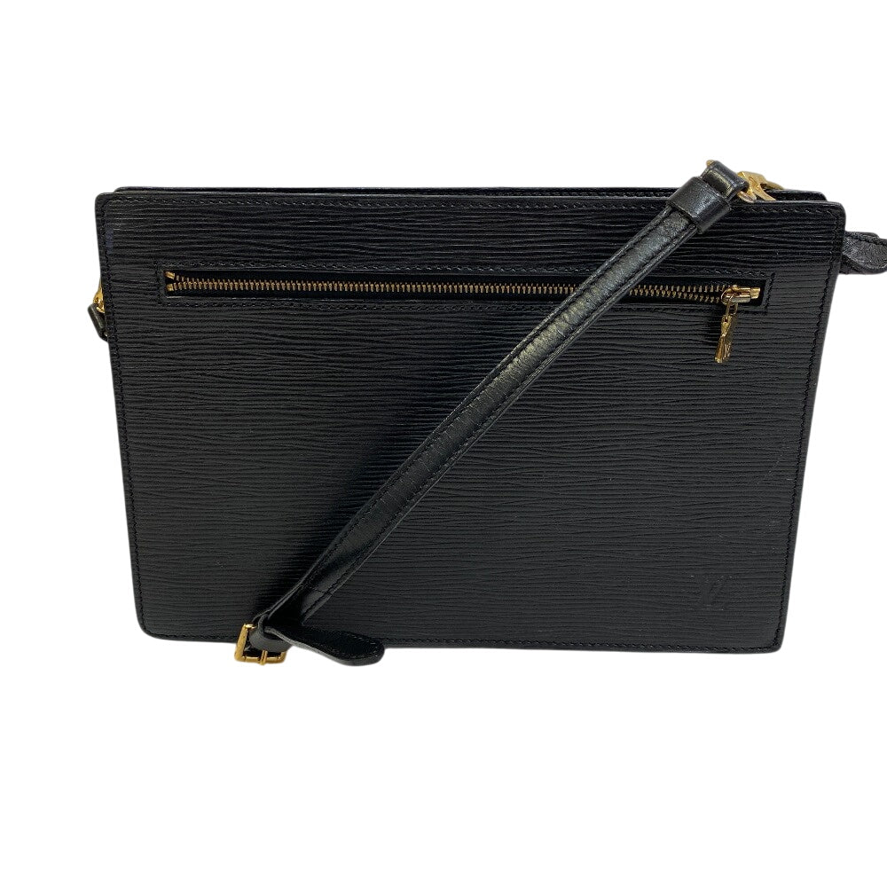 LOUIS VUITTON Shoulder Bag Epi Leather black Clutch bag business bag 2Way Epi Enghien mens