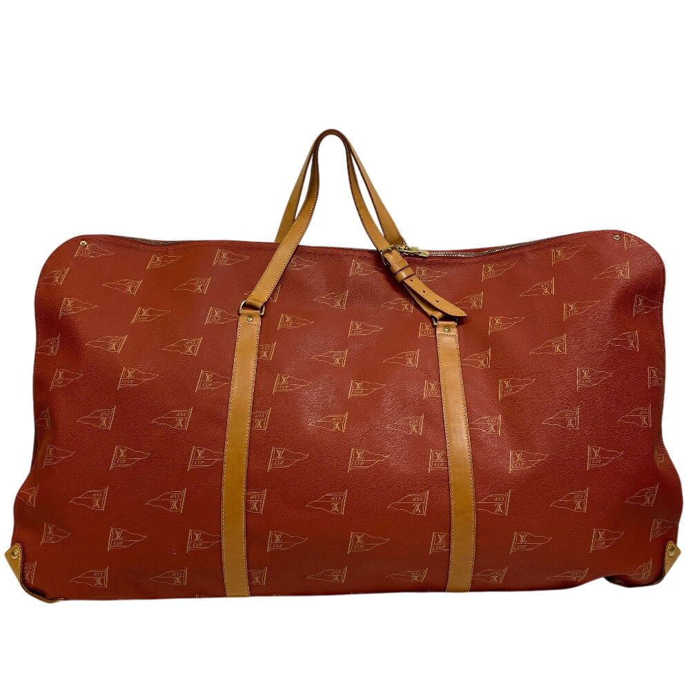 LOUIS VUITTON Travel case leather Orange Garment case Kabul louis vuitton cup mens(Unisex)