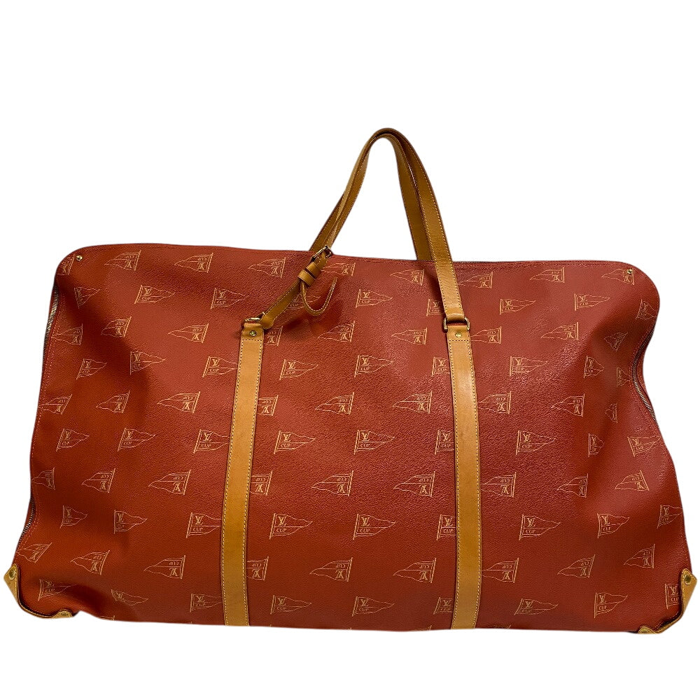LOUIS VUITTON Travel case leather Orange Garment case Kabul louis vuitton cup mens(Unisex)