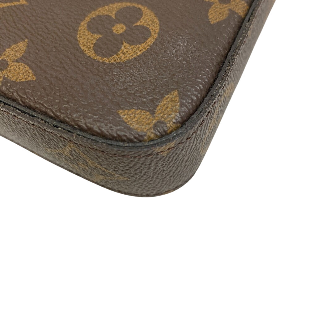 LOUIS VUITTON Pochette leather black Monogram Pochette Felice