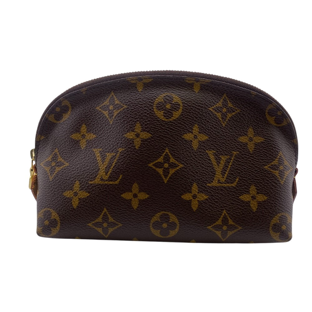 LOUIS VUITTON Cosmetics Pouch leather Brown Cosmetics Pouch Monogram Pochette CosmetiquePM Women