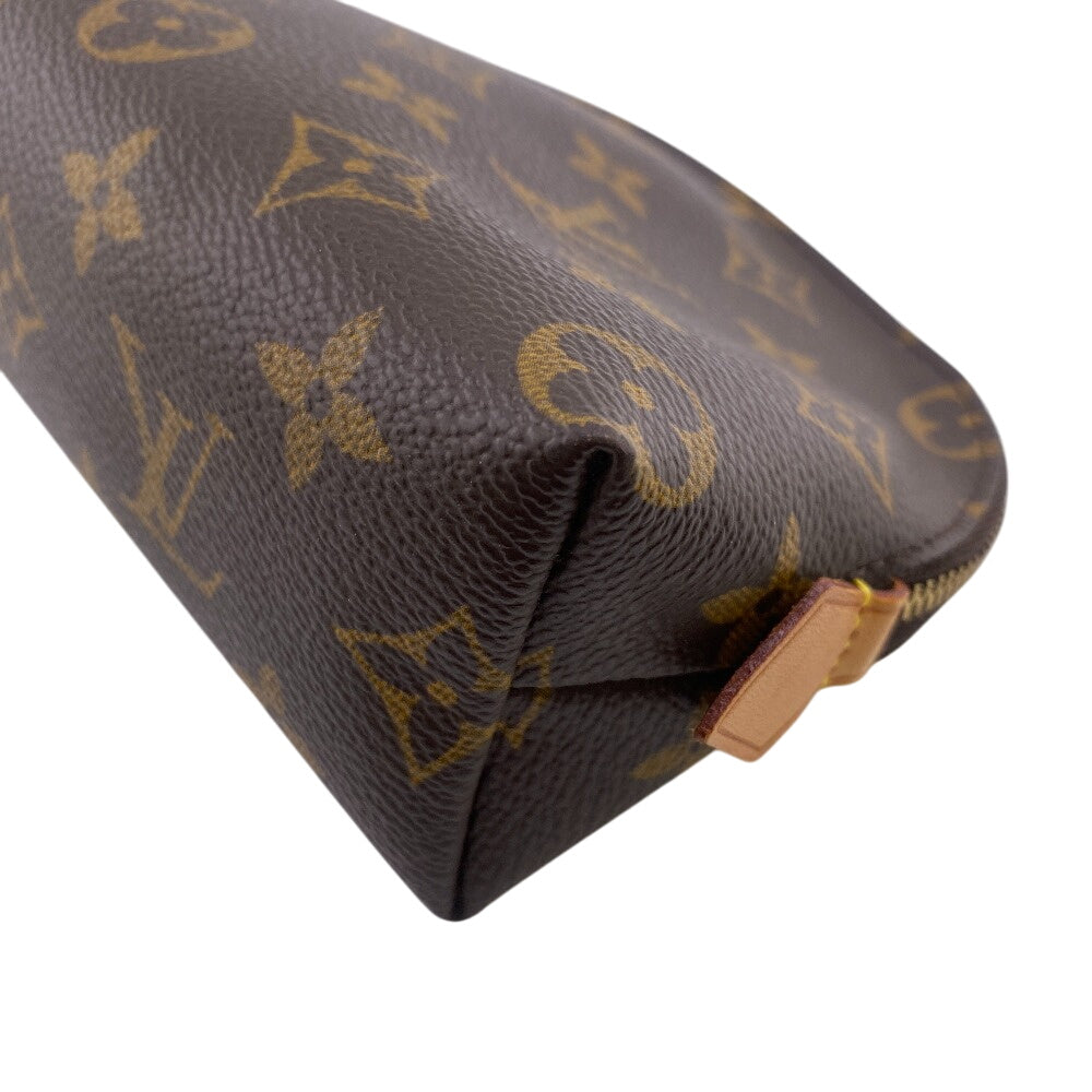 LOUIS VUITTON Cosmetics Pouch leather Brown Cosmetics Pouch Monogram Pochette CosmetiquePM Women