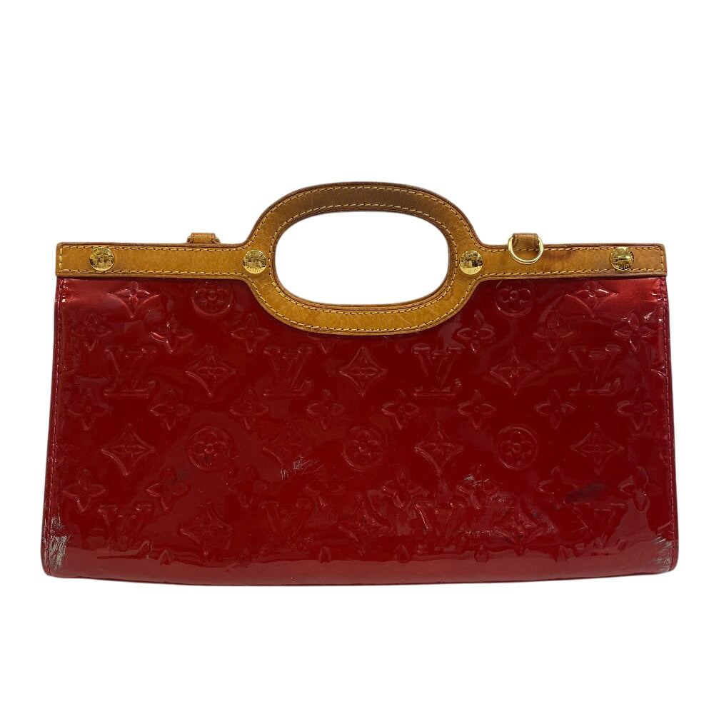 LOUIS VUITTON Handbag enamel Red Vernis Roxbury Drive Women