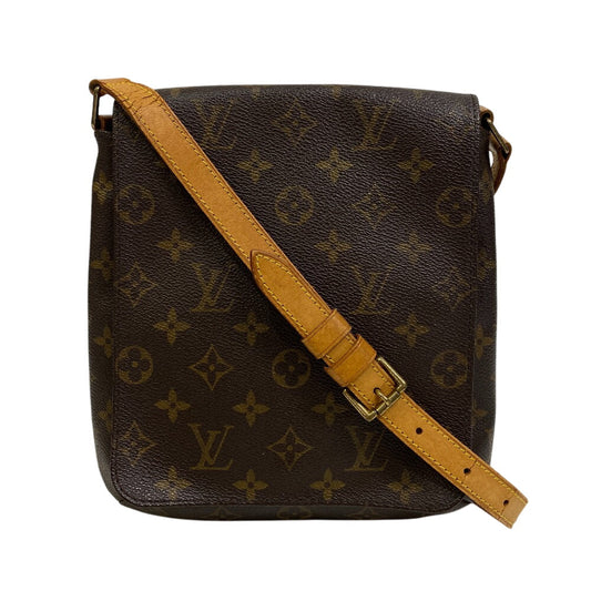 LOUIS VUITTON Shoulder Bag leather Brown Short strap Monogram Mtte Salsa Women