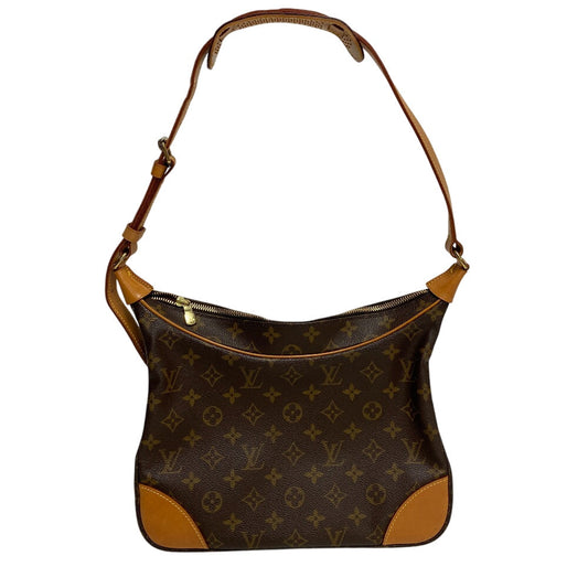 LOUIS VUITTON Shoulder Bag leather Brown Monogram Boulogne 30
