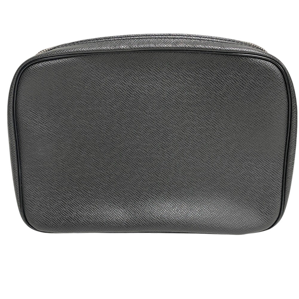 LOUIS VUITTON business bag leather black Taiga Truth Cracking Tat GM