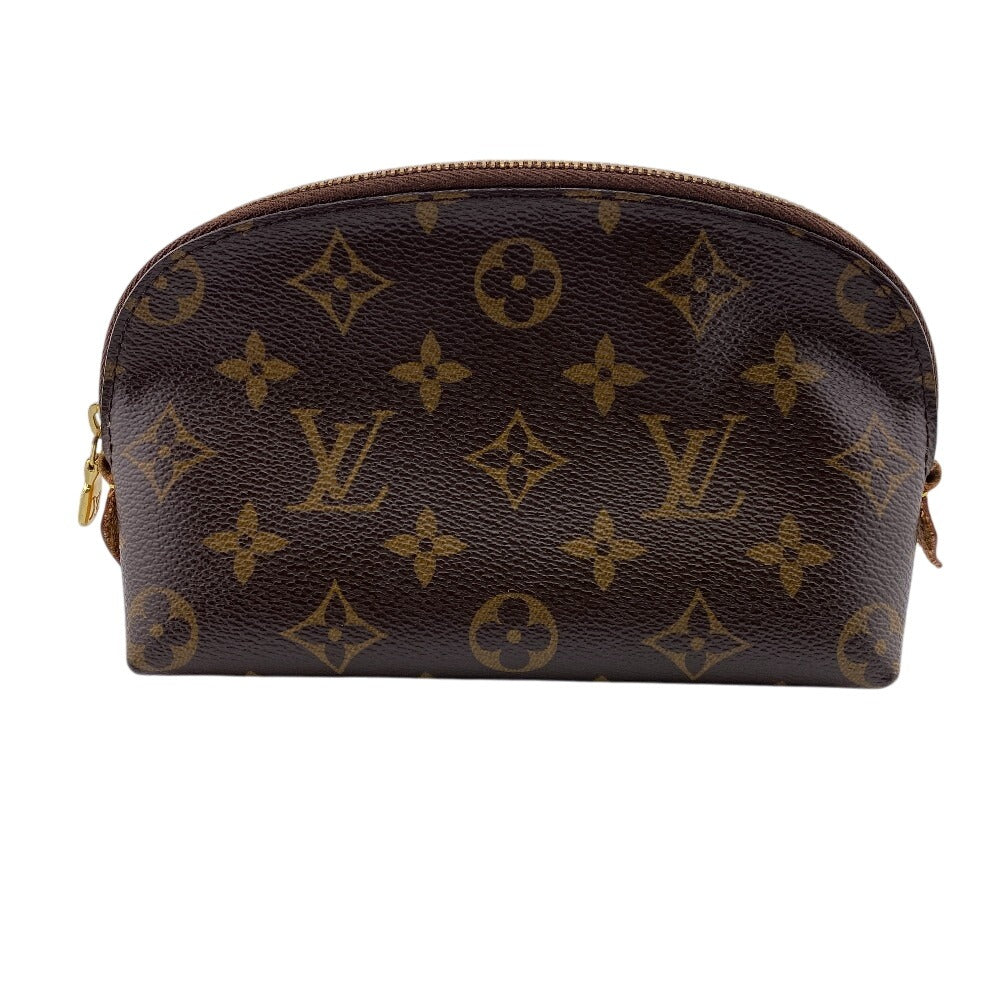 LOUIS VUITTON Pouch leather Brown Monogram Pochette CosmetiquePM