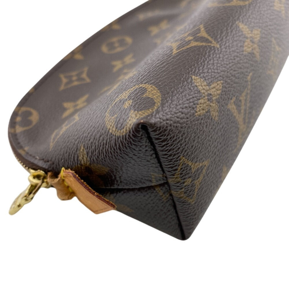 LOUIS VUITTON Pouch leather Brown Monogram Pochette CosmetiquePM