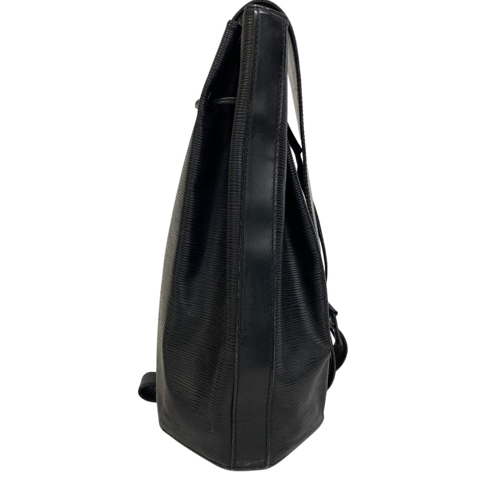 LOUIS VUITTON Shoulder Bag leather black Epi Sac A Dos
