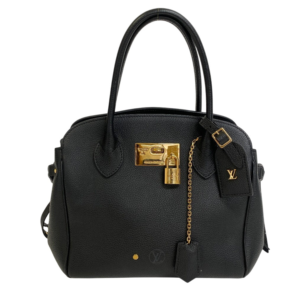 LOUIS VUITTON Handbag Taurillon Clemence, Leather black Mira PM