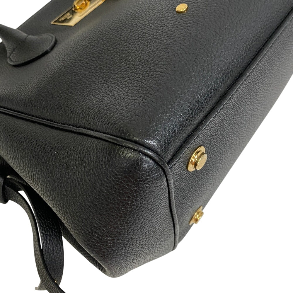 LOUIS VUITTON Handbag Taurillon Clemence, Leather black Mira PM