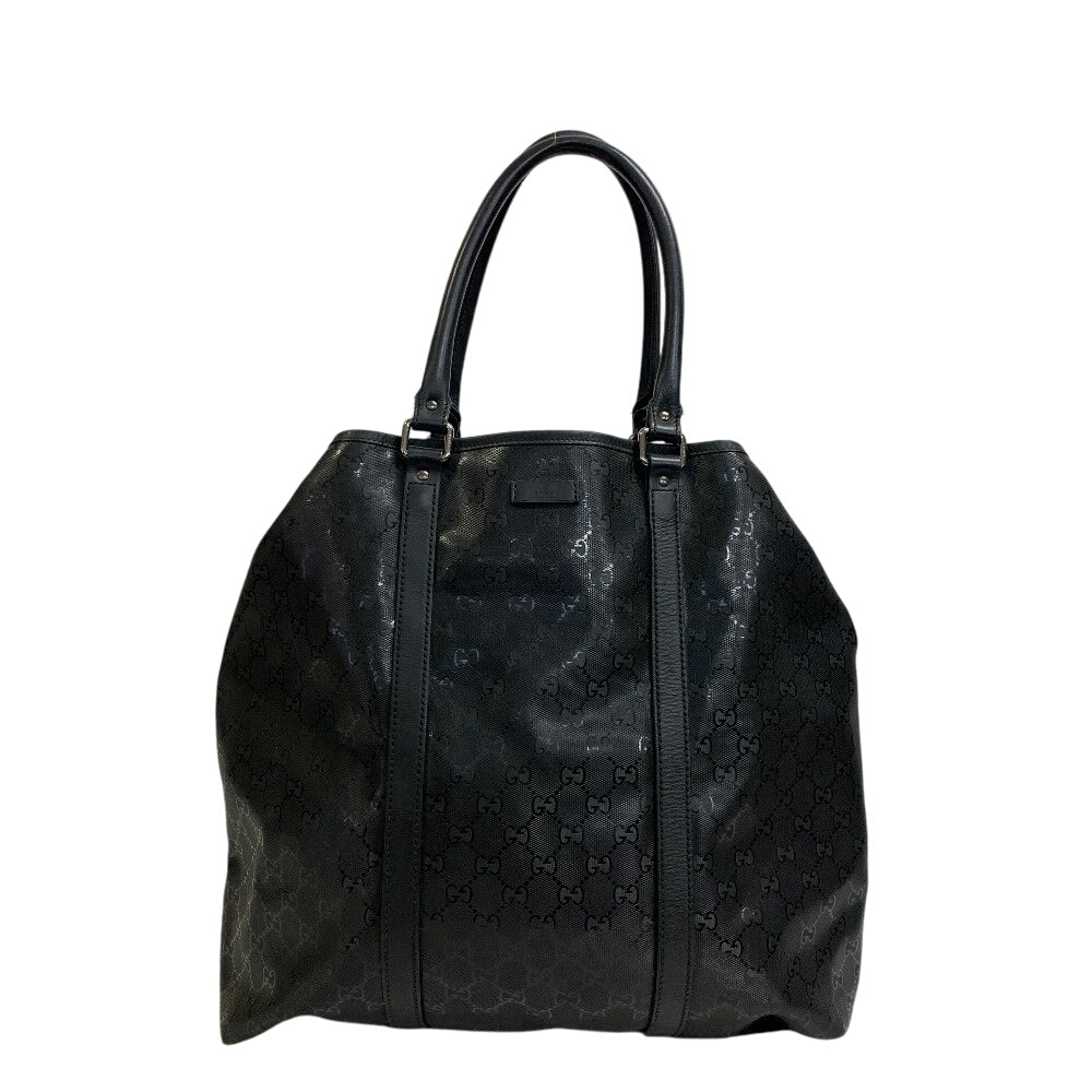 GUCCI Tote Bag 223668 PVC coated canvas black GG implementation