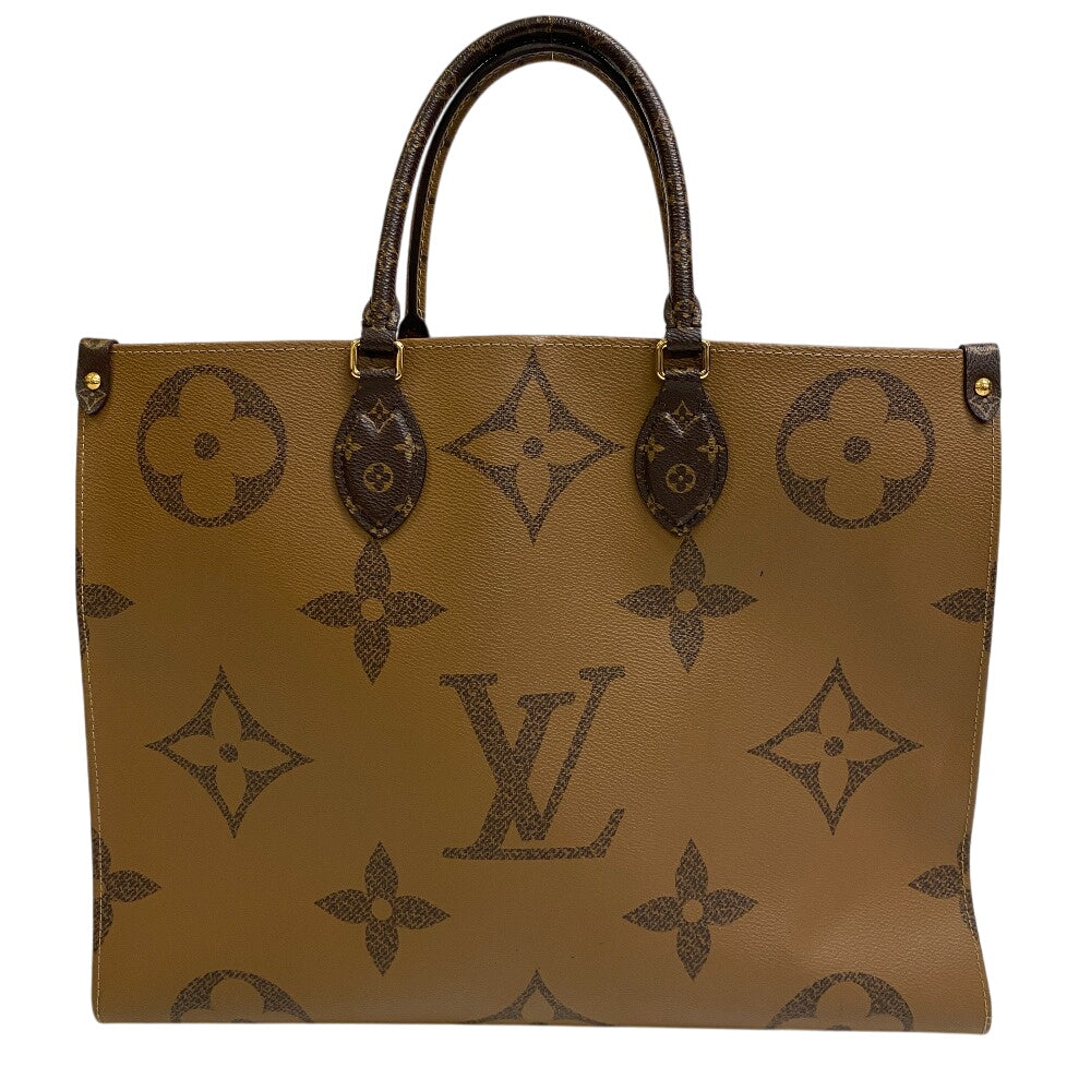 LOUIS VUITTON Tote Bag leather Brown Monogram Giant On-the-go GM