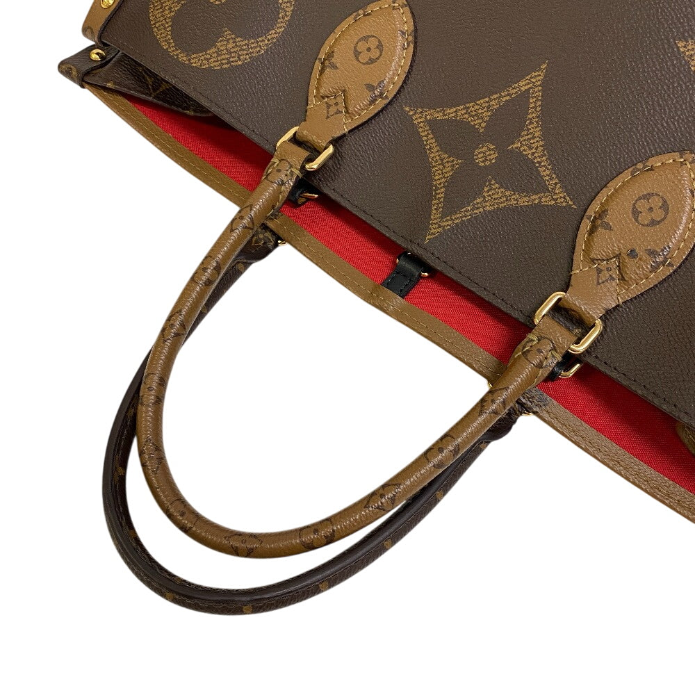 LOUIS VUITTON Tote Bag leather Brown Monogram Giant On-the-go GM