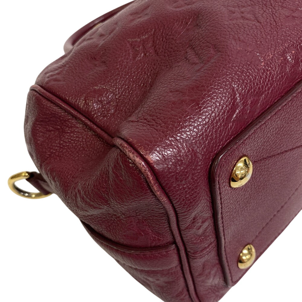 LOUIS VUITTON Handbag leather wine-red Monogram Unplant bandouliere25