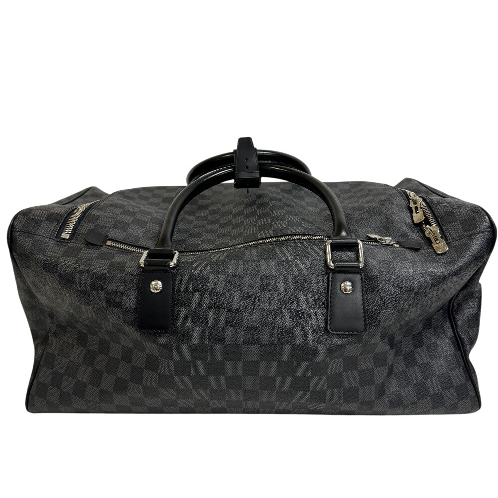 LOUIS VUITTON Boston Duffel bag Damier Graphite , Leather black Damier Grafitte Roadster 50