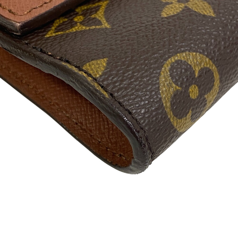 LOUIS VUITTON Clutch bag leather Brown Monogram Porto envelope