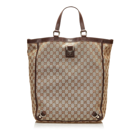 Gucci Leather Canvas Tote