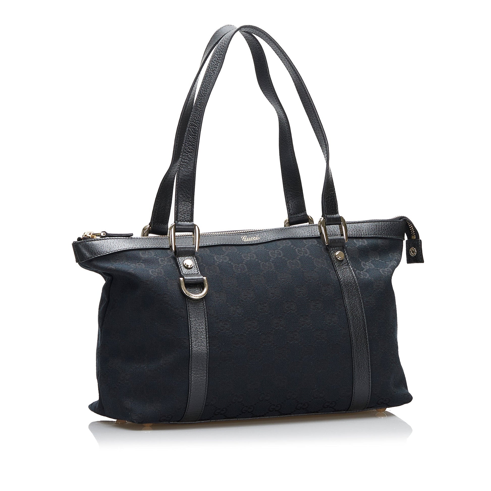 Gucci Abbey Leather Canvas Shoulder Bag Style 3