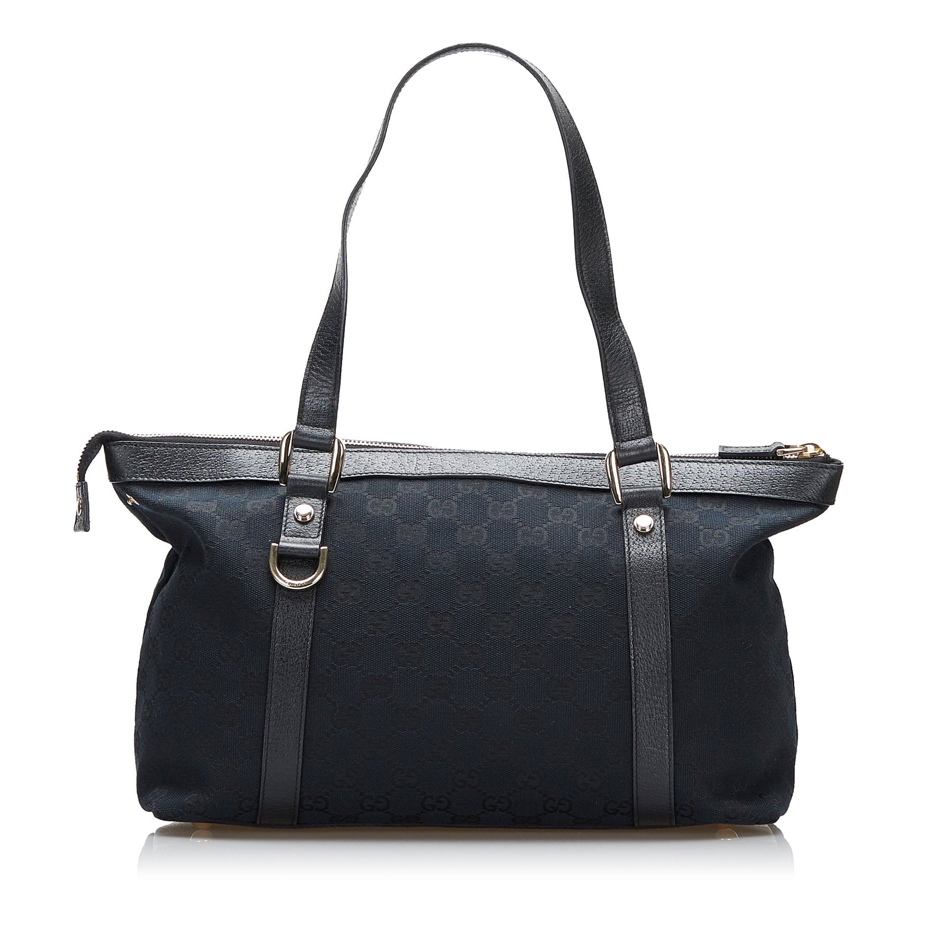 Gucci Abbey Leather Canvas Shoulder Bag Style 3