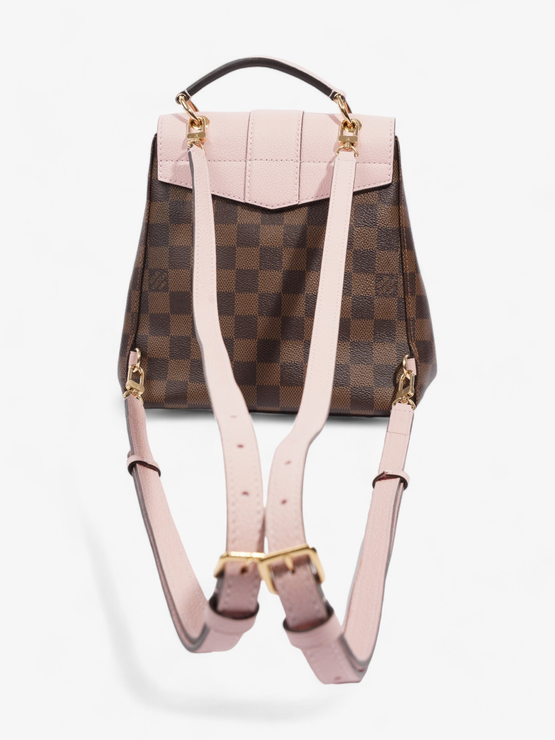 Louis Vuitton Clapton Backpack Damier Ebene / Pink Coated Canvas