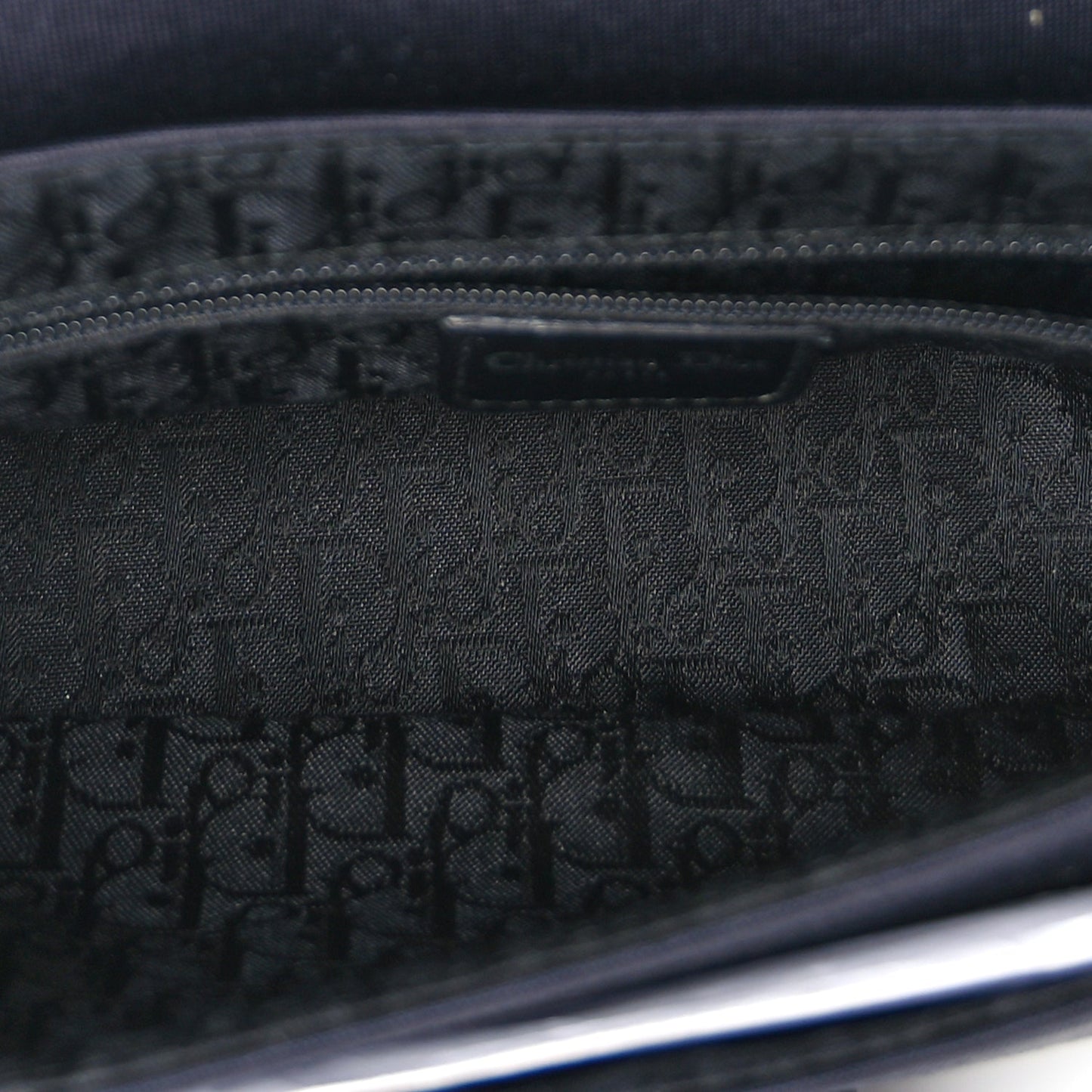 Christian Dior Silk Jersey Crystal Hardcore Bag Navy