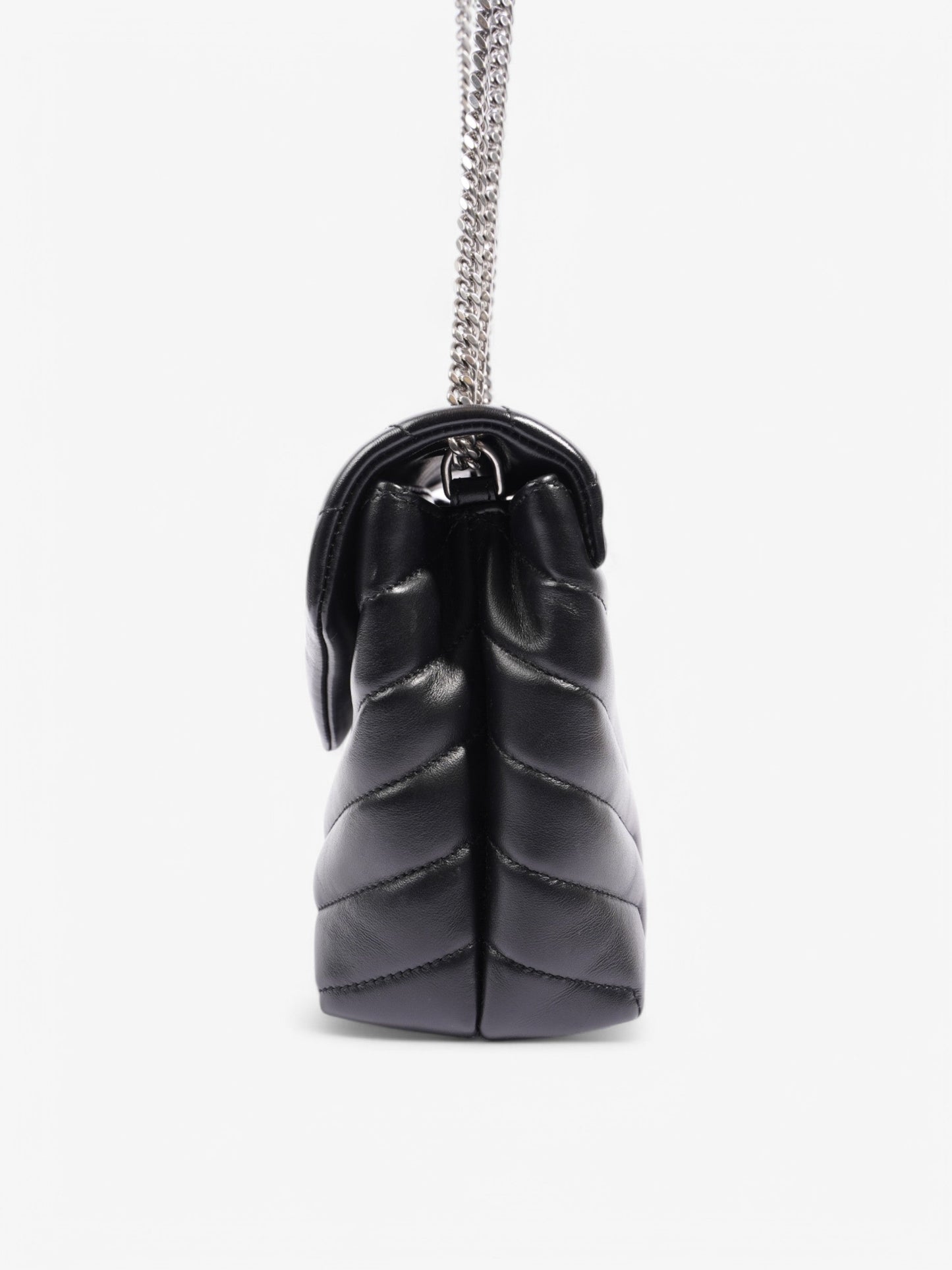 Saint Laurent Lou Lou Black Lambskin Leather Small