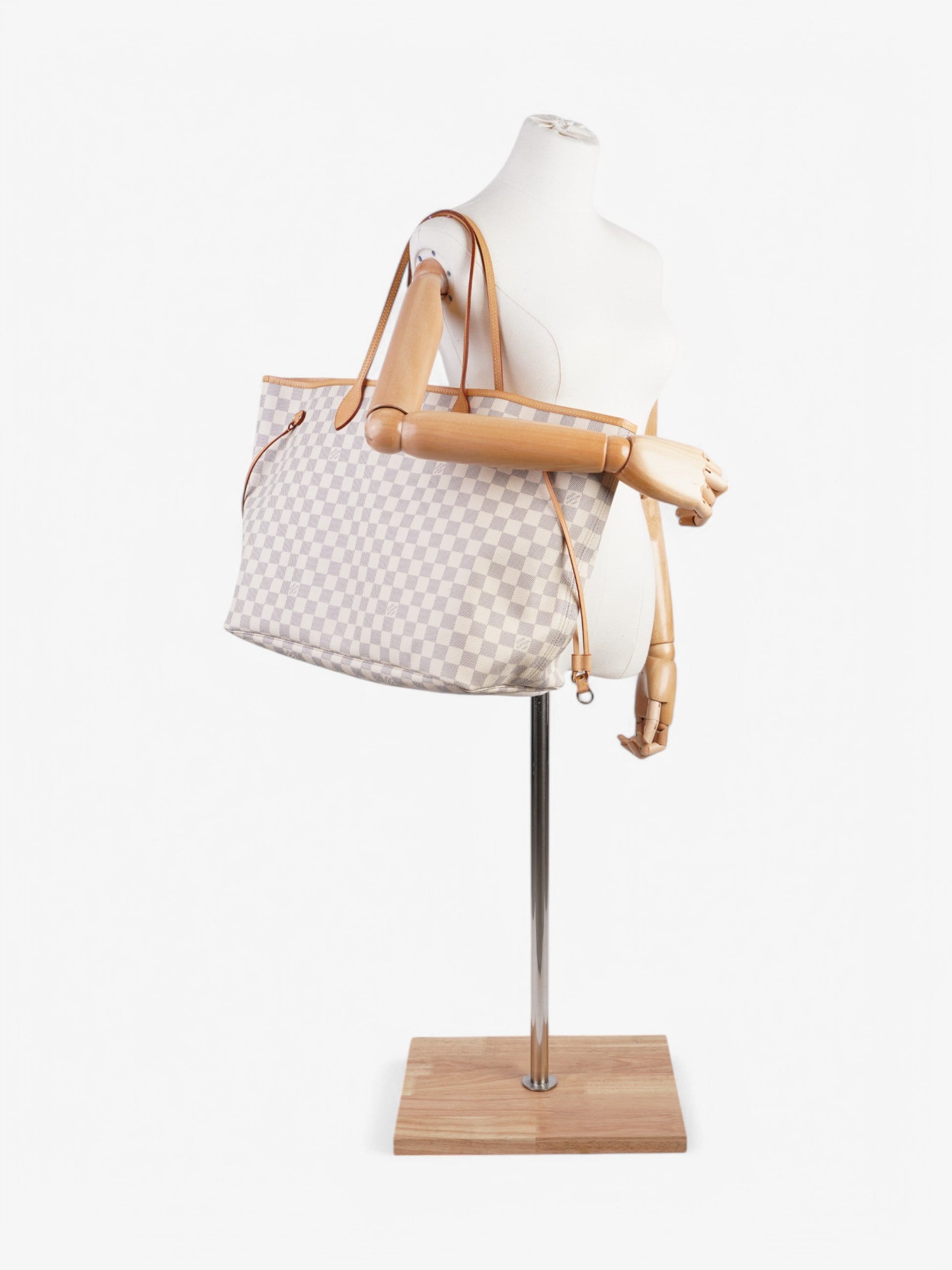 Luxury Women's Tote Bag | Louis Vuitton Neverfull Damier Azure Coated Canvas GM