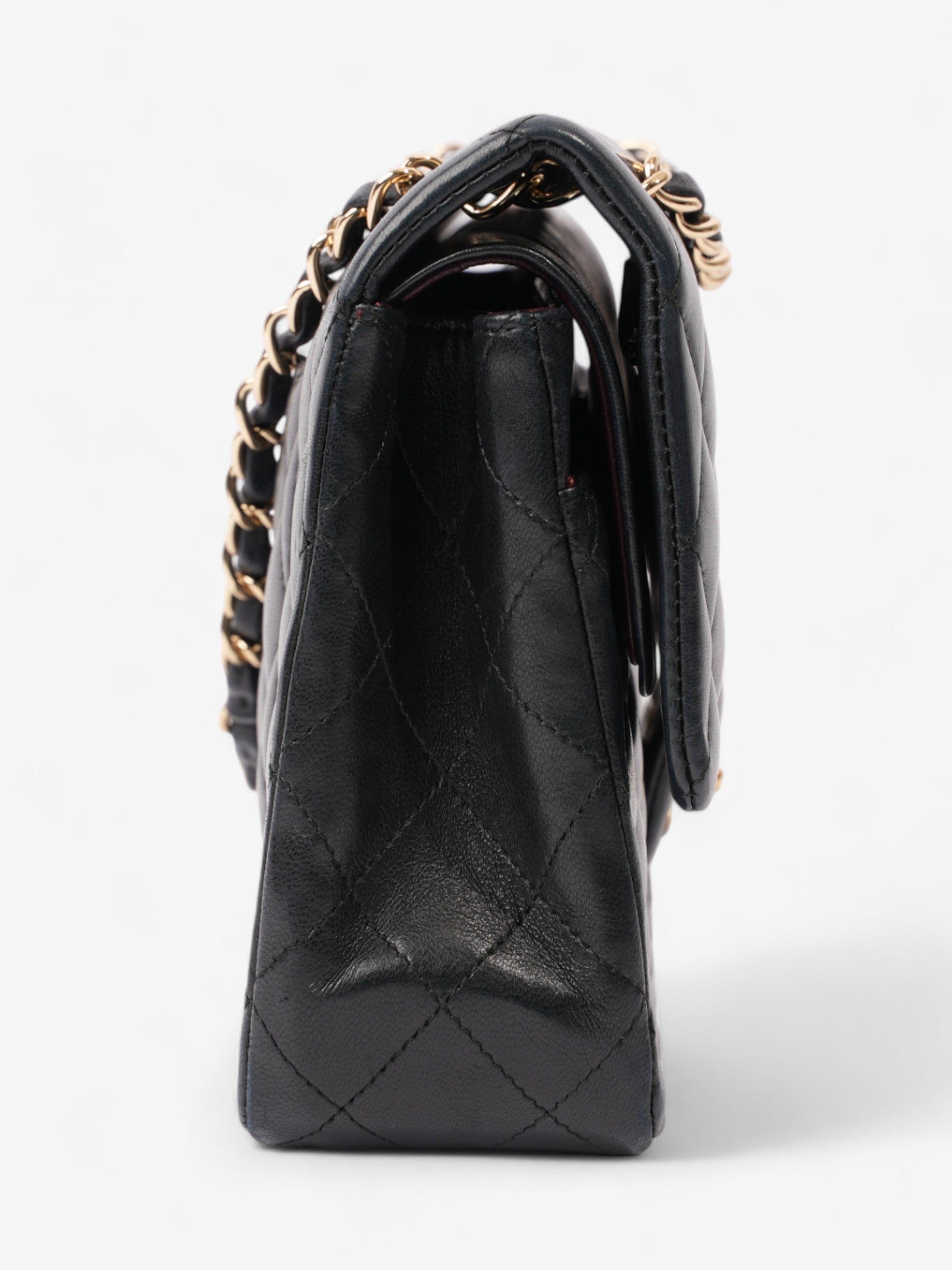 Chanel Classic Double Flap Black Lambskin Leather Medium