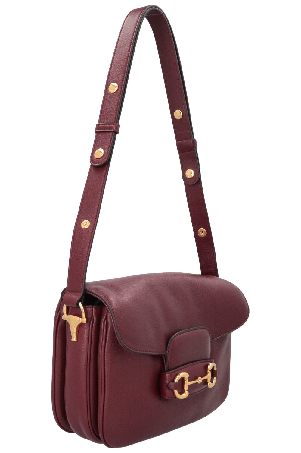 GUCCI Horsebit 1955 Aura Small Shoulder Bag Ancora Red