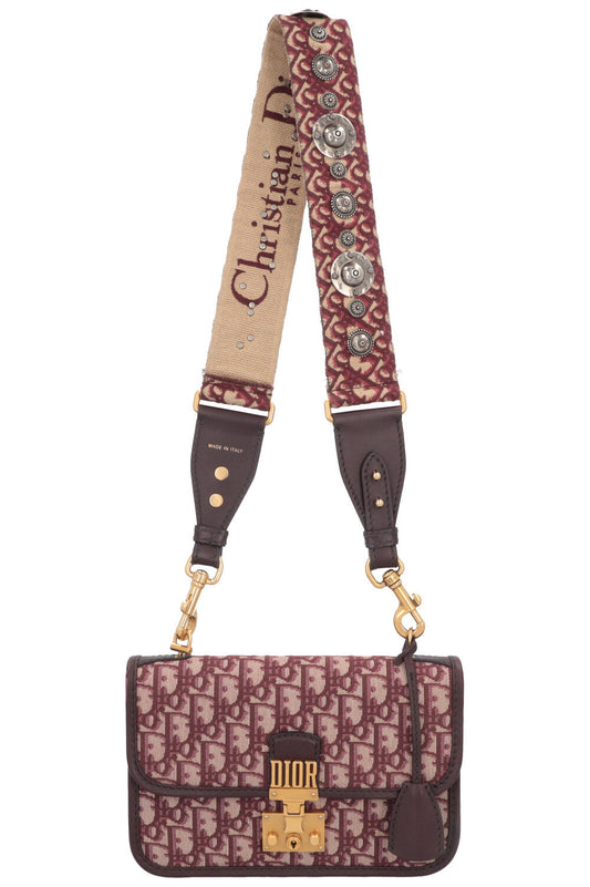 CHRISTIAN DIOR DiorAddict Crossbody Bag Oblique Burgundy