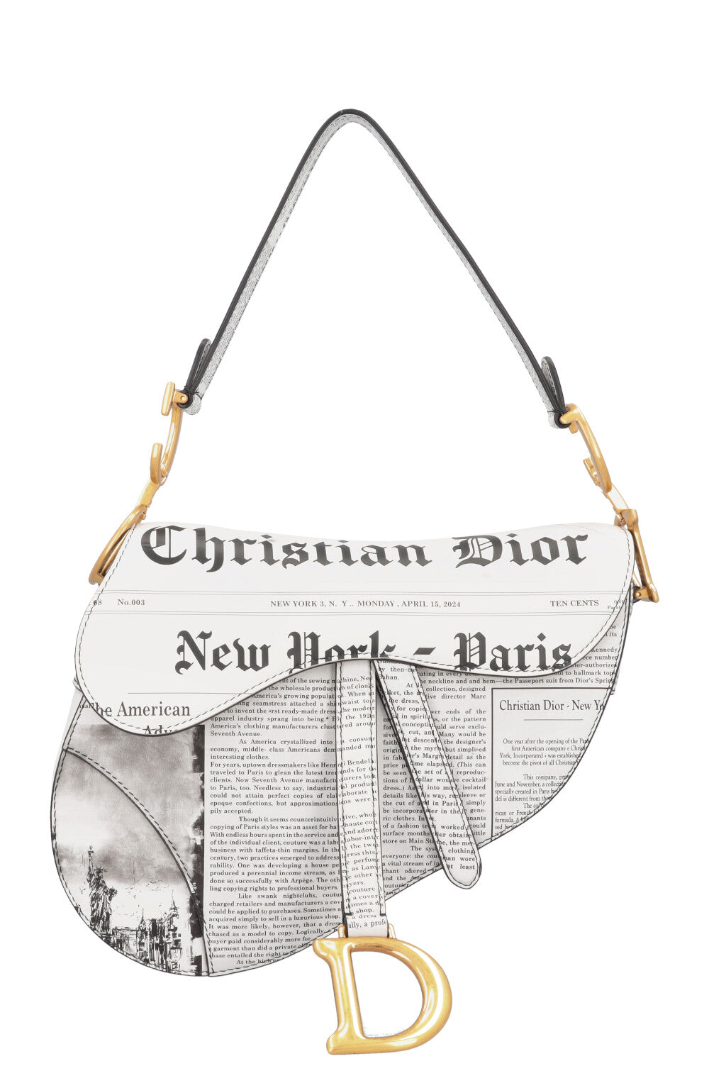 CHRISTIAN DIOR Saddle Bag Newspaper