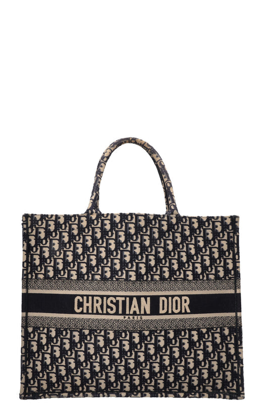 CHRISTIAN DIOR Book Tote Large Oblique Blue