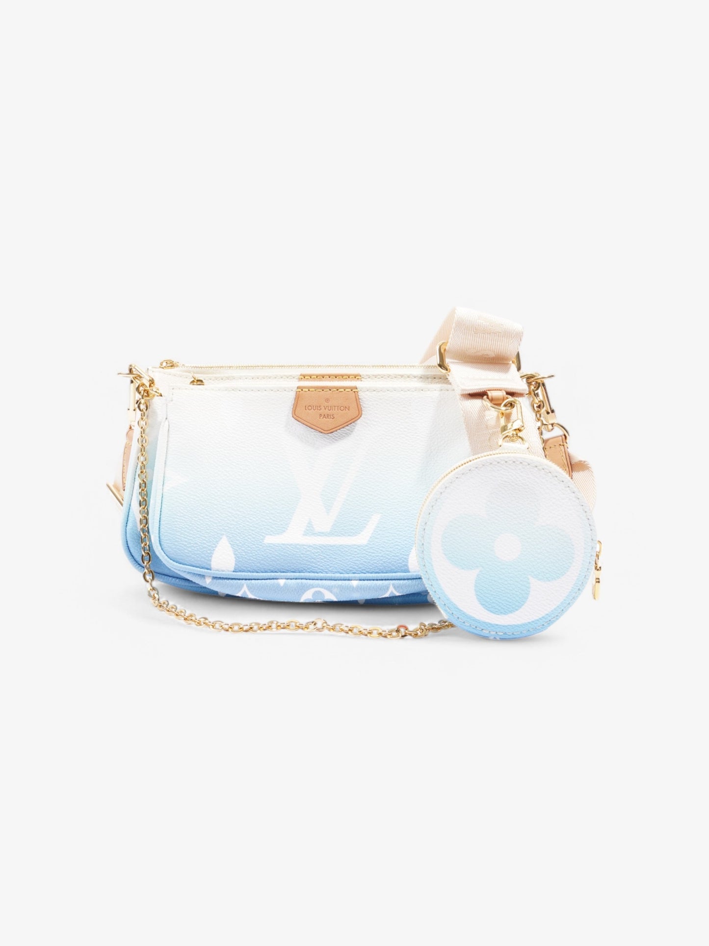 Louis Vuitton By The Pool Multi Pochette Accessoires White / Blue Coated Canvas