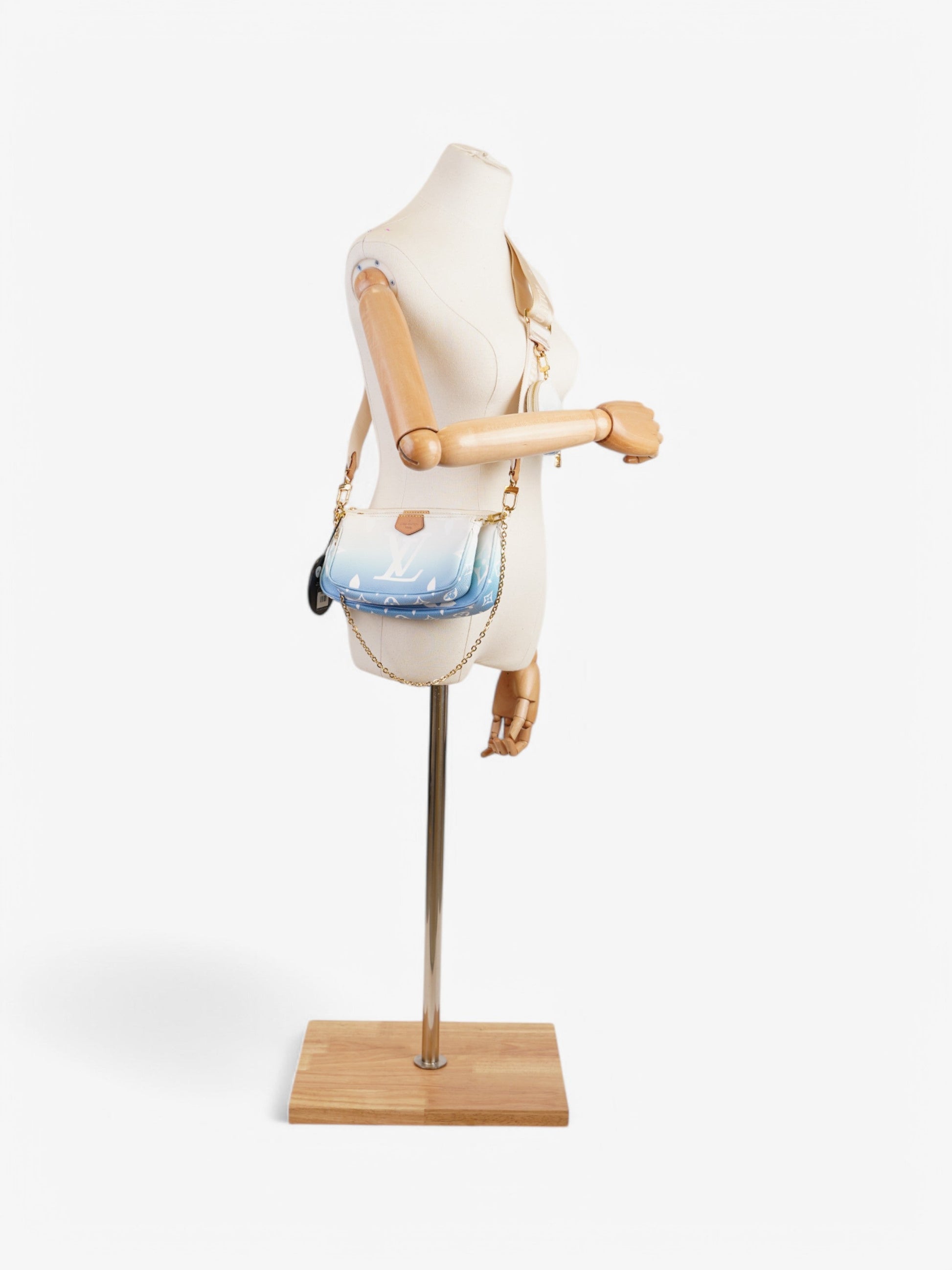 Louis Vuitton By The Pool Multi Pochette Accessoires White / Blue Coated Canvas