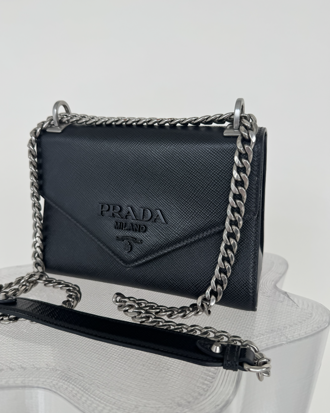 Prada Monochrome Crossbody in Black