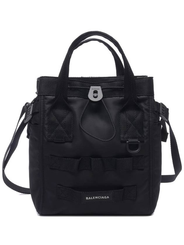 Luxury Balenciaga Trending 2026 Army Logo Small Tote Bag Black