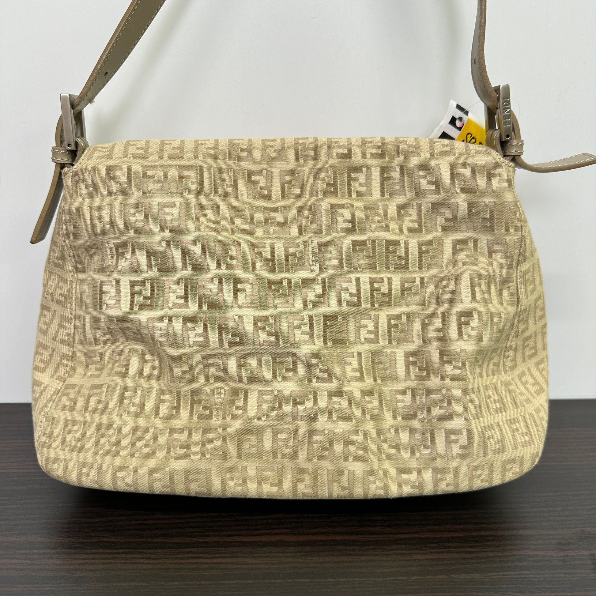 Fendi Beige Zucchino Canvas Mama Forever Shoulder Bag LB124925