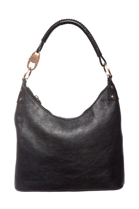 Gucci Vitage Black Leather Shoulder Bag