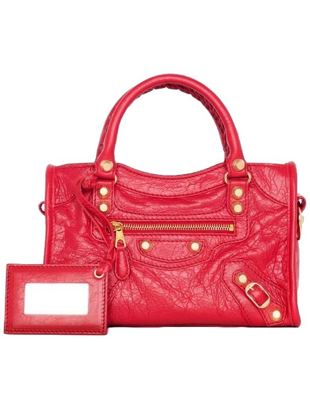 Luxury Balenciaga Trending 2026 Giant City Mini Leather Tote Bag Red