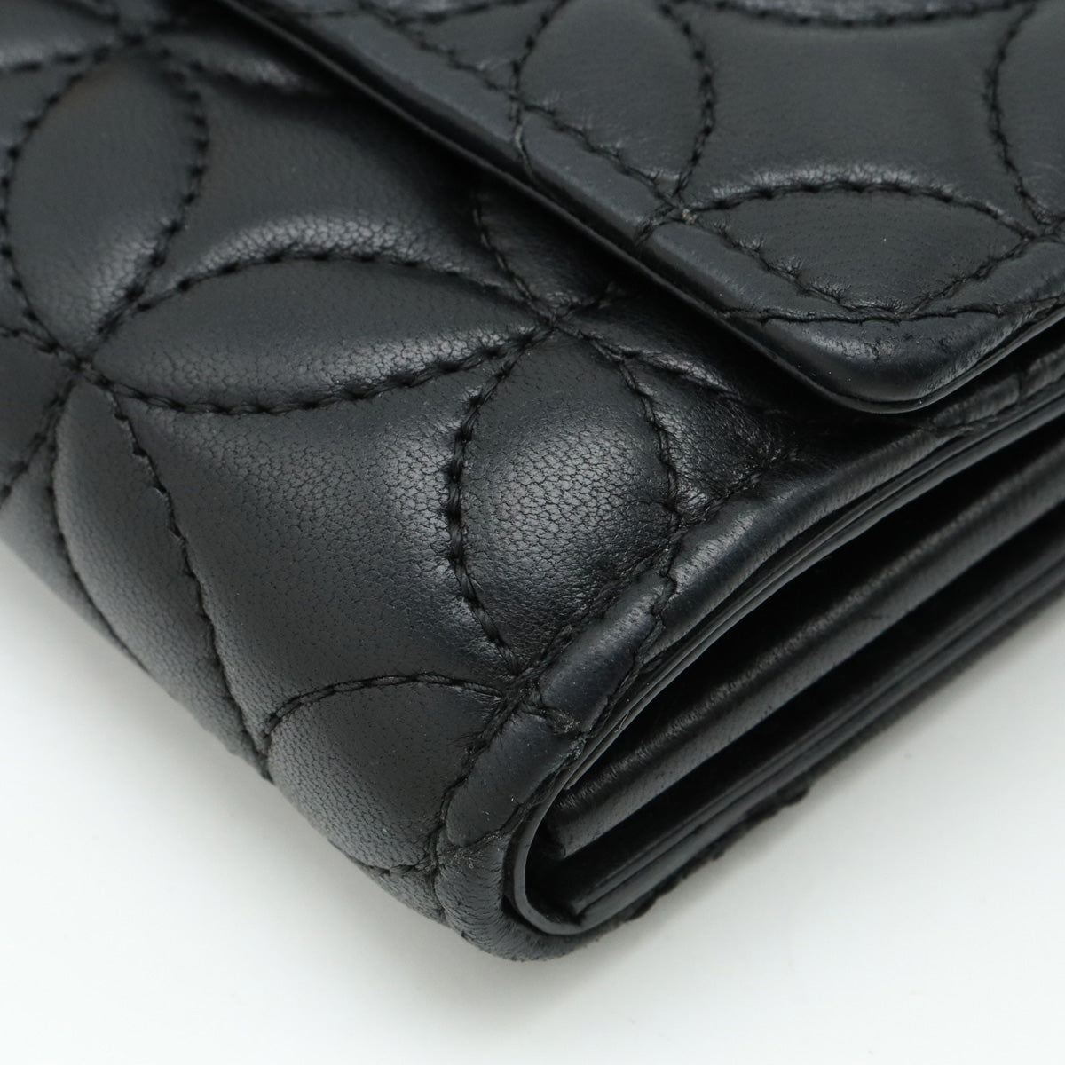 Louis Vuitton Louis Vuitton Portfolio Capsicum Flower Two Folded Wallet Ramsin Leather Noir Black M68590