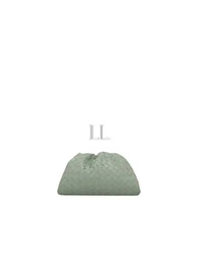Luxury Bottega Veneta Intrecciato Small Leather Pouch Bag Mint
