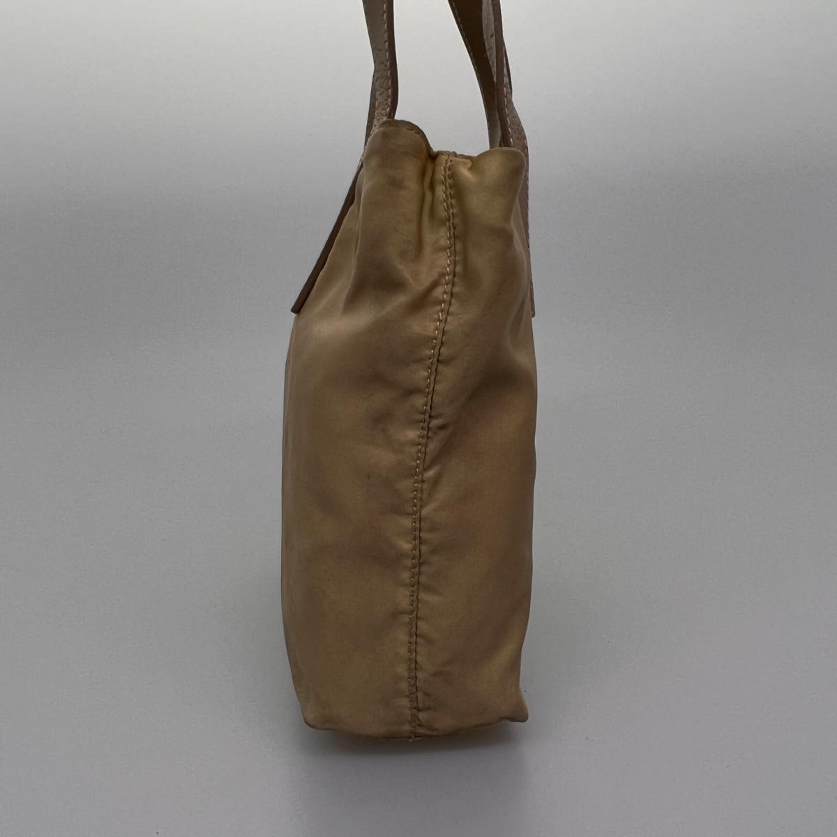 Prada Hand Bag Nylon Beige