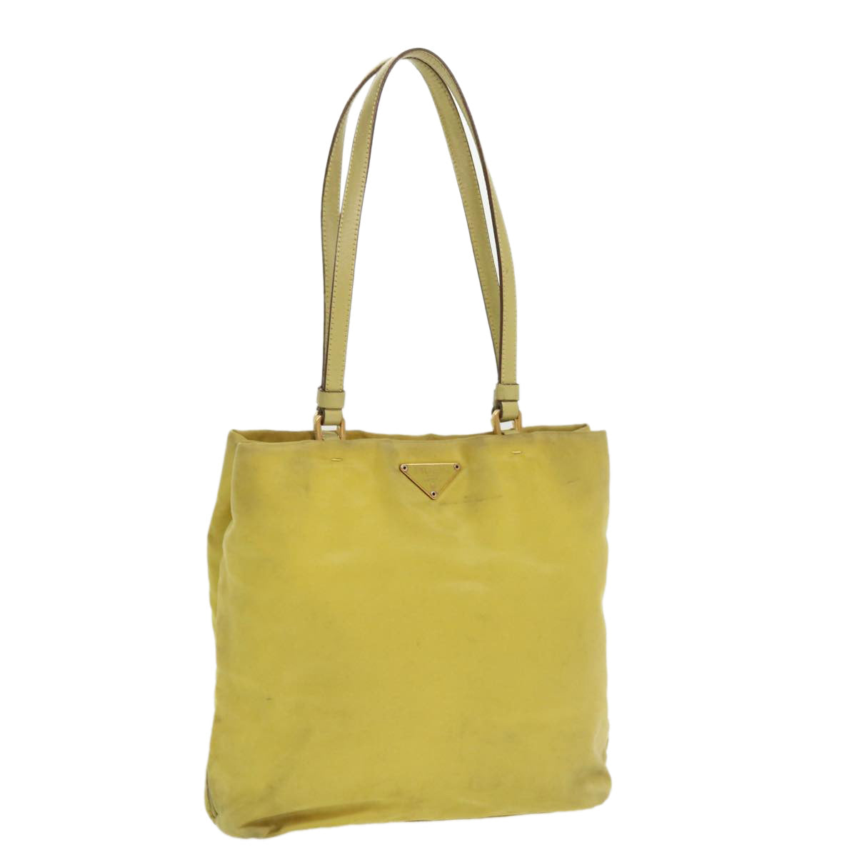 Prada Shoulder Bag Nylon Yellow