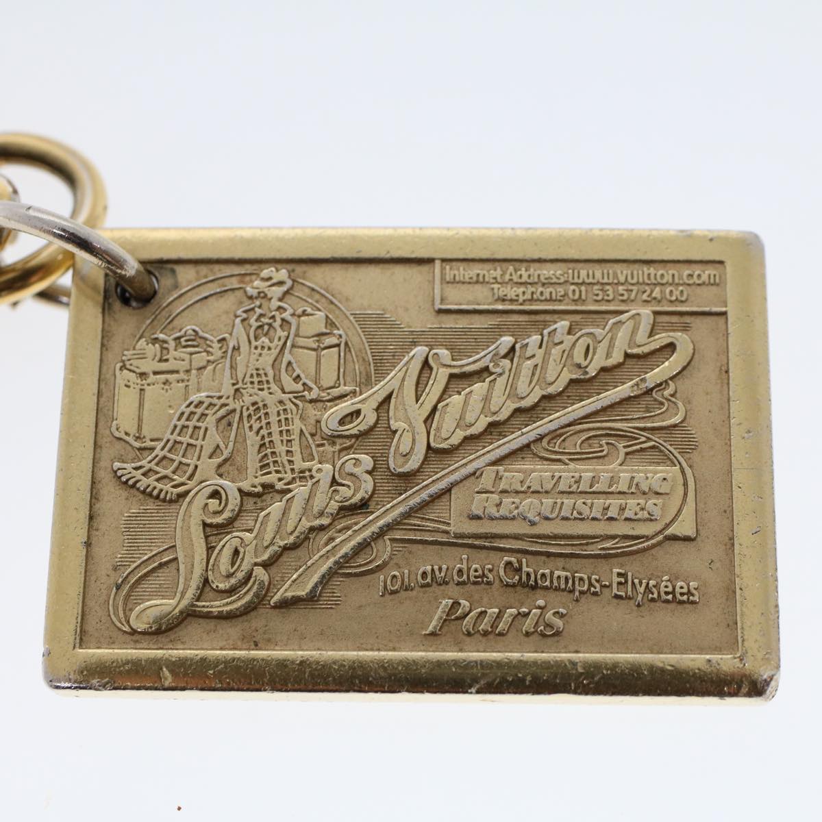 LOUIS VUITTON Key Holder Metal 2Set Gold LV Auth ac1969
