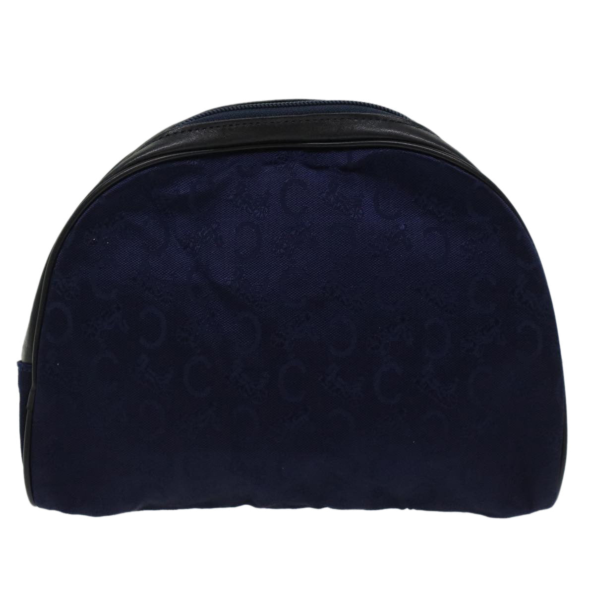 Luxury CELINE C Macadam Pouch Canvas Navy Black ac2167