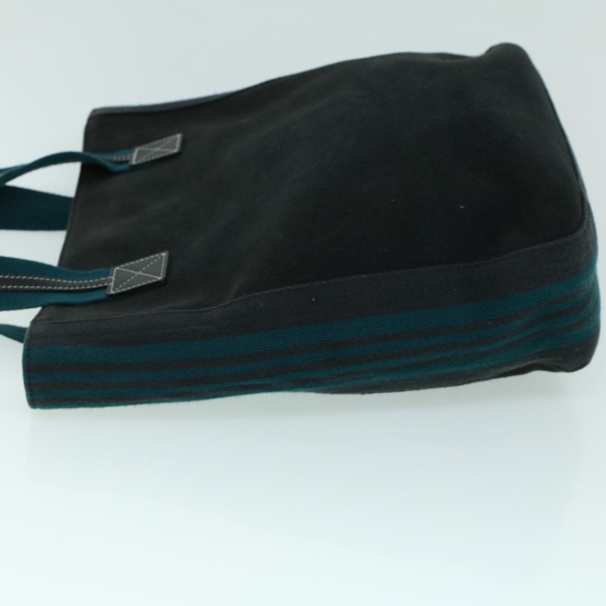 Burberry Blue Label Tote Bag Canvas Black Blue Auth ac2170