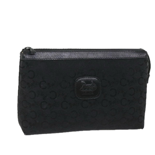 Luxury CELINE C Macadam Canvas Pouch Black ac2399