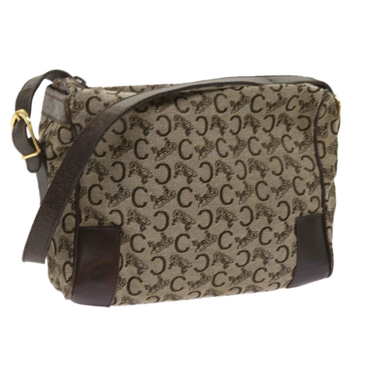 Luxury CELINE C Macadam Canvas Shoulder Bag Brown ac2739