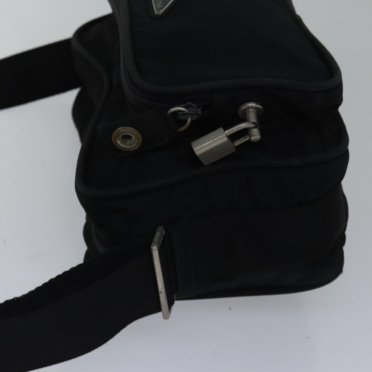 PRADA Shoulder Bag Nylon Black Auth